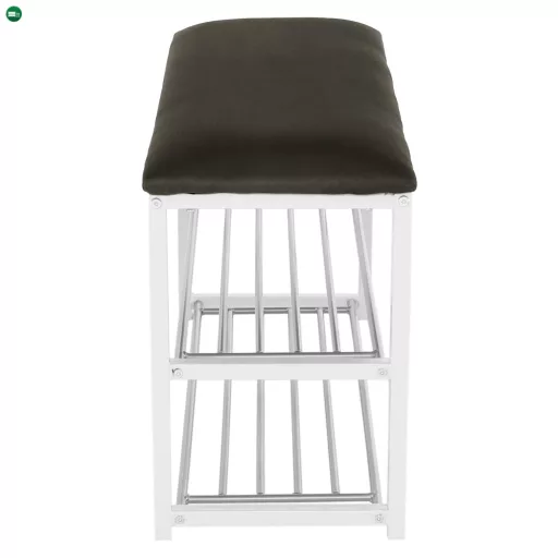 Lóca cipőtartóval, szürke/fehér, LANGELLA NEW