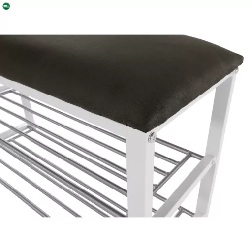 Lóca cipőtartóval, szürke/fehér, LANGELLA NEW