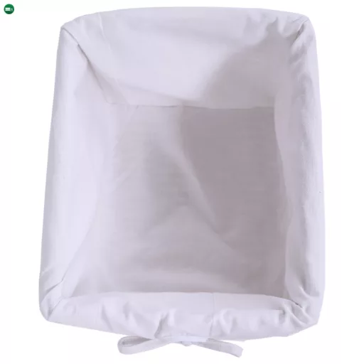Komód, fa/vesszőfonás/szövet, fehér, RAFAELLO 3