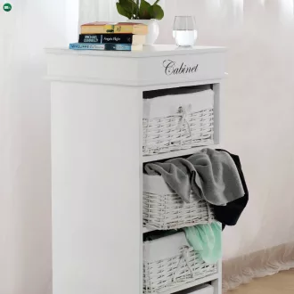 4-fiókos komód, fehér, BLANCO