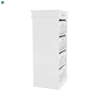 4-fiókos komód, fehér, BLANCO