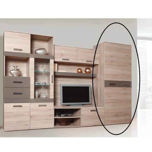 Nappali bútor, tölgy san marino/latte magasfényű HG, ASSOR