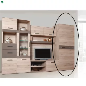   Nappali bútor, tölgy san marino/latte magasfényű HG, ASSOR