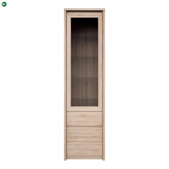   Vitrines szekrény, DTD laminált, tölgy sonoma, NORTY TYP 4