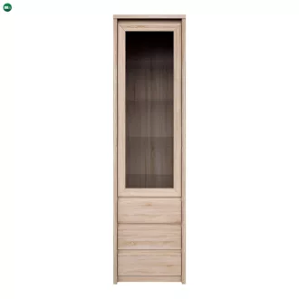   Vitrines szekrény, DTD laminált, tölgy sonoma, NORTY TYP 4