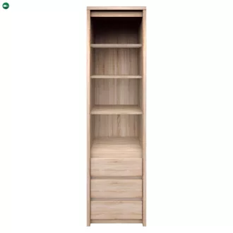 Könyvespolc, DTD laminált, tölgy sonoma, NORTY TYP 6