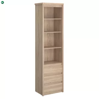 Könyvespolc, DTD laminált, tölgy sonoma, NORTY TYP 6