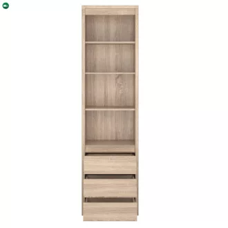 Könyvespolc, DTD laminált, tölgy sonoma, NORTY TYP 6