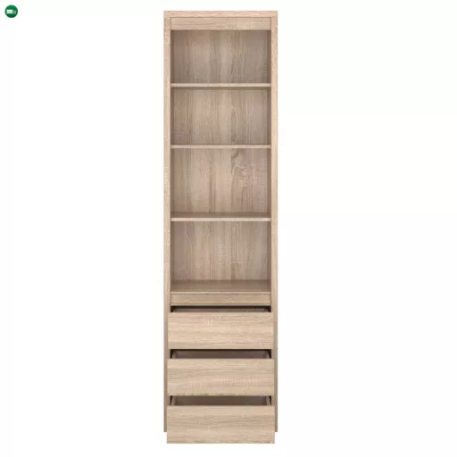 Könyvespolc, DTD laminált, tölgy sonoma, NORTY TYP 6
