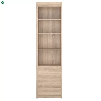 Könyvespolc, DTD laminált, tölgy sonoma, NORTY TYP 6