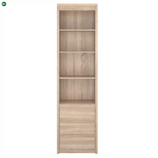 Könyvespolc, DTD laminált, tölgy sonoma, NORTY TYP 6