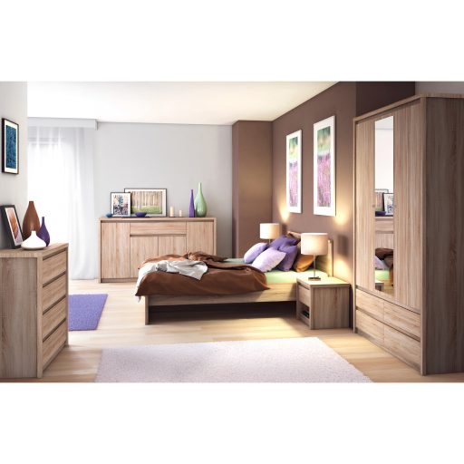 Éjjeliszekrény, DTD laminált, tölgy sonoma, NORTY