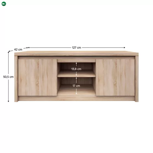 RTV asztal, DTD laminált, tölgy sonoma, NORTY