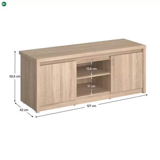 RTV asztal, DTD laminált, tölgy sonoma, NORTY