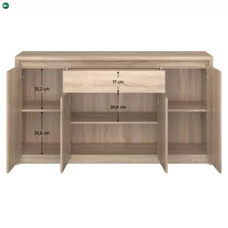 Komód, DTD laminált, tölgy sonoma, NORTY TYP 11