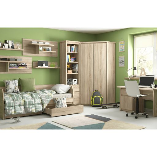 Fali polc, DTD laminált, tölgy sonoma, NORTY