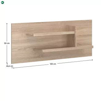 Fali polc, DTD laminált, tölgy sonoma, NORTY