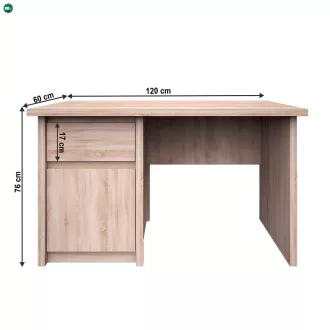 Pc asztal, DTD laminált, tölgy sonoma, NORTY