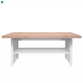   Dohányzóasztal 115, DTD laminált, fehér/tölgy sonoma, TOPTY TYP 18