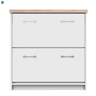   Cipősszekrény 2k, DTD laminált, fehér/tölgy sonoma, TOPTY TYP 11