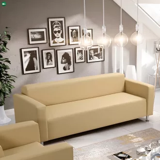 3-személyes, textilbőr bézs, HOMKER