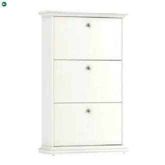 Cipősszekrény, DTD fóliázott/MDF festett, fehér, PARIS