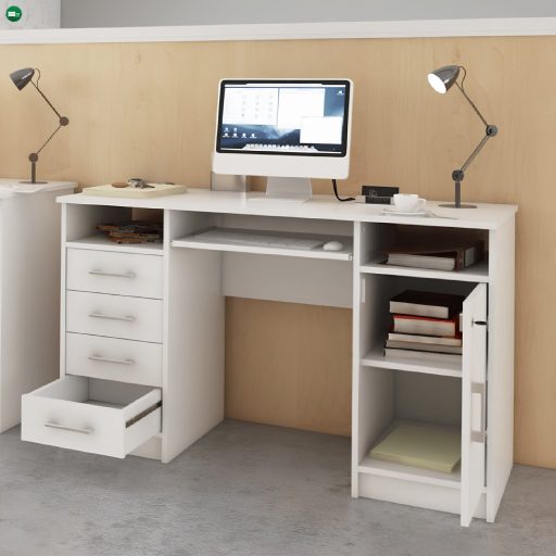 PC asztal, fehér, B9 NEW