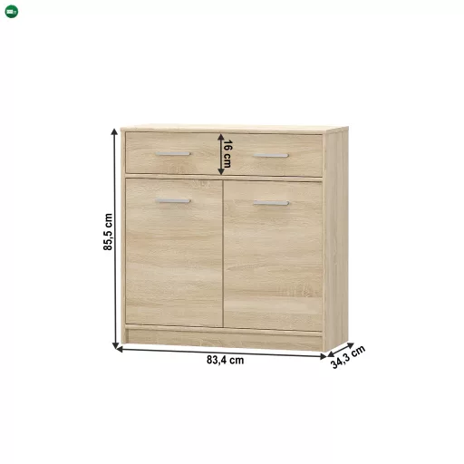 Komód 2D1S, tölgy sonoma, TEYO