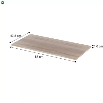   Polcok akasztós szekrénybe, DTD laminált, tölgy sonoma, DUNAJ TYP2