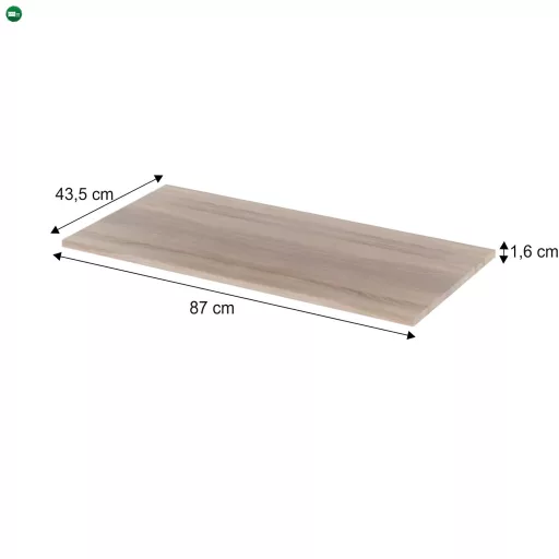 Polcok akasztós szekrénybe, DTD laminált, tölgy sonoma, DUNAJ TYP2