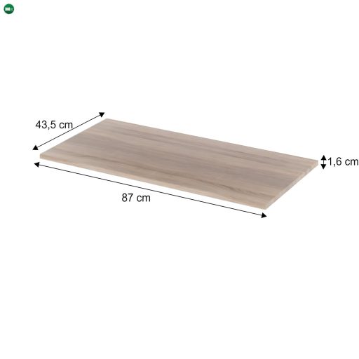 Polcok akasztós szekrénybe, DTD laminált, tölgy sonoma, DUNAJ TYP2