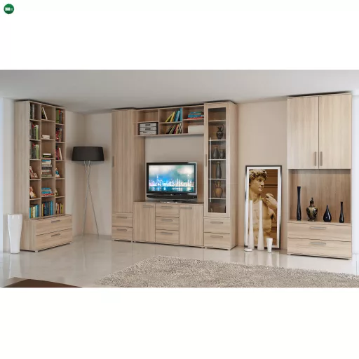 TV szekrény, DTD laminált, tölgy sonoma, DUNAJ TYP5