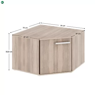 Szekrény, DTD laminált, tölgy sonoma, DUNAJ TYP14