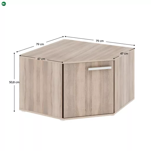 Szekrény, DTD laminált, tölgy sonoma, DUNAJ TYP14
