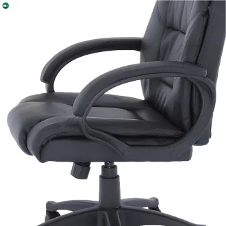 Irodai fotel, fekete textilbőr, SIEMO NEW