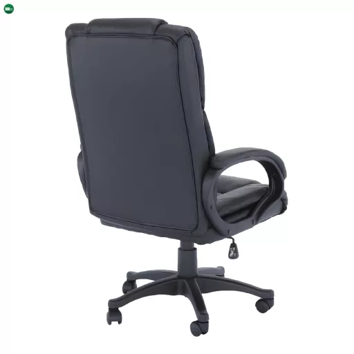 Irodai fotel, fekete textilbőr, SIEMO NEW