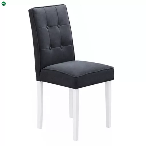Étkezőgarnitúra bővíthető asztallal, fehér/szürke, BJORK 1+4