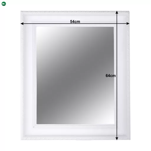 Tükör, fehér keret, MALKIA TYP 2