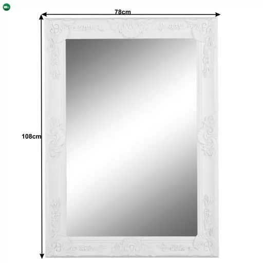 Tükör, fehér keret, MALKIA TYP 9