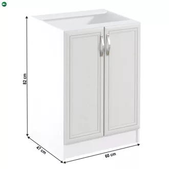 Alsószekrény D60, fehér/sosna Andersen, SICILIA