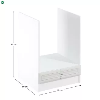   Beépítő alsószekrény D60ZK, fehér/sosna Andersen, SICILIA