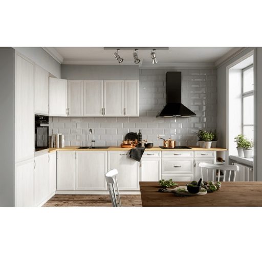 Hűtő beépítő konyhaszekrény D60ZL, jobbos, fehér/sosna Andersen, SICILIA