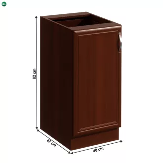 Alsószekrény D40, balos, dió Milano, SICILIA