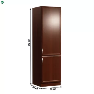   Hűtő beépítő szekrény D60ZL, jobbos, dió Milano, SICILIA