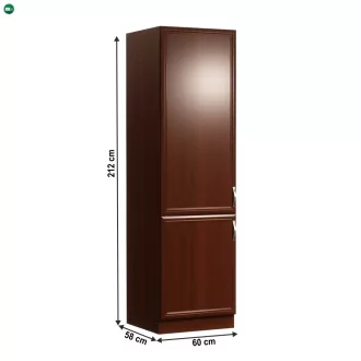   Hűtő beépítő alsószekrény D60ZL, balos, dió Milano, SICILIA