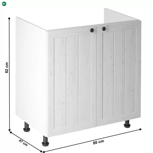 alsó mosogatószekrény D80Z, fehér/sosna andersen, PROVANCE