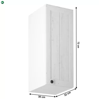 Felsőszekrény G30, jobbos, fehér/sosna andersen, PROVANCE