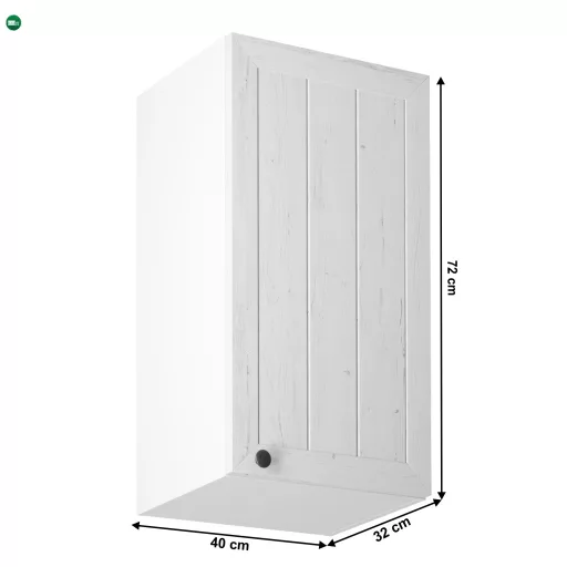 Felsőszekrény G40, jobbos, fehér/sosna andersen, PROVANCE