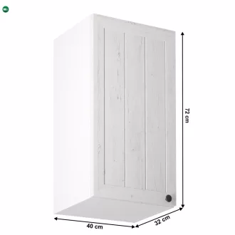 Felsőszekrény G40, balos, fehér/sosna andersen, PROVANCE