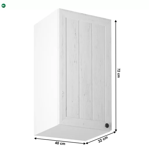 Felsőszekrény G40, balos, fehér/sosna andersen, PROVANCE